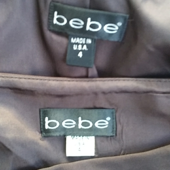 Bebe mini skirt,suit, chocolate brown. Sz.4 - Picture 9 of 9